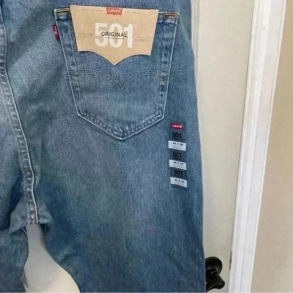 Levi’s Men’s 501 Stretch Mid Wash Blue Sz 44 x 30 - Picture 6 of 7